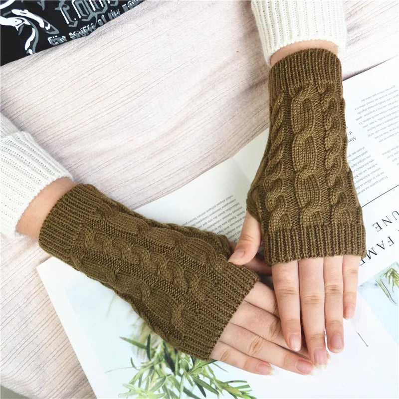Stylish Knit Fingerless Wrist Warmers for Women | Cozy & Fashionable