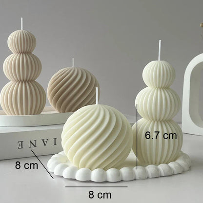 Geometric Candle with Golf Ball Design and Scent