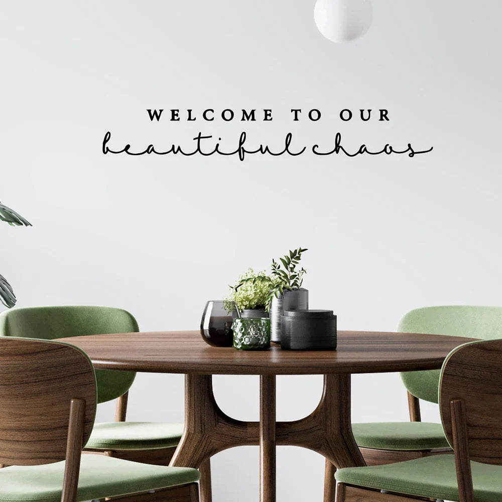Removable Typographic Wall Decal for Family Home – DIY Wall Art Sticker
