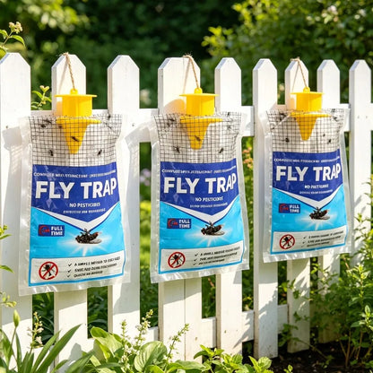 Eco-Friendly Hanging Fly Catcher with Quick-Activating Bait