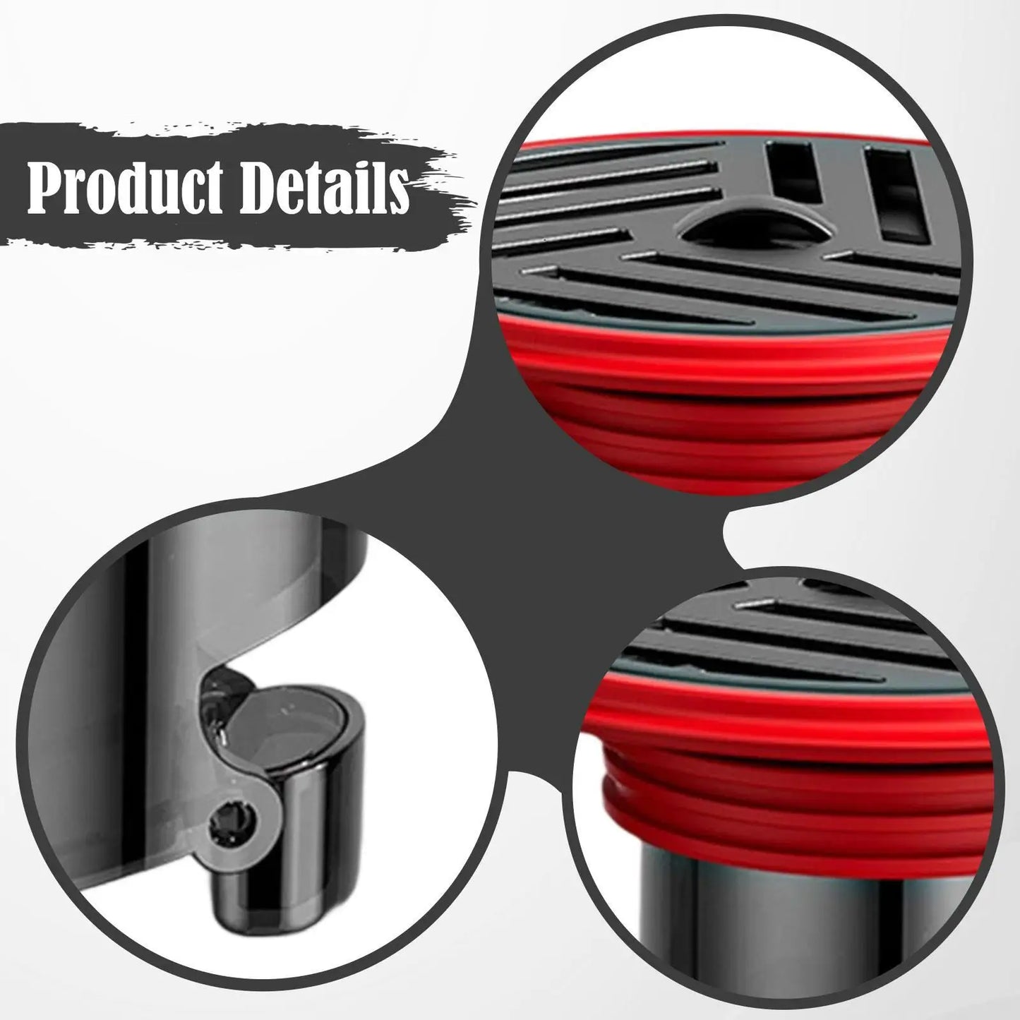 Compact Floor Drain with Backflow Protection – Stainless Steel & Silicone for Bathroom, Shower, and Kitchen