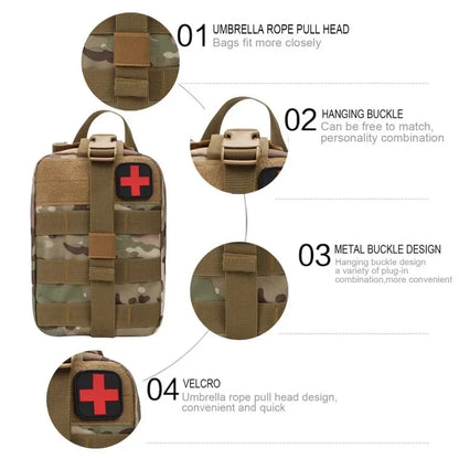 First Aid Bag - Durable, MOLLE-Compatible & Weatherproof for Outdoor Use