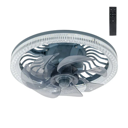 Elegant Fan Lamp with Remote Control - 3-in-1 Noise-Free Design