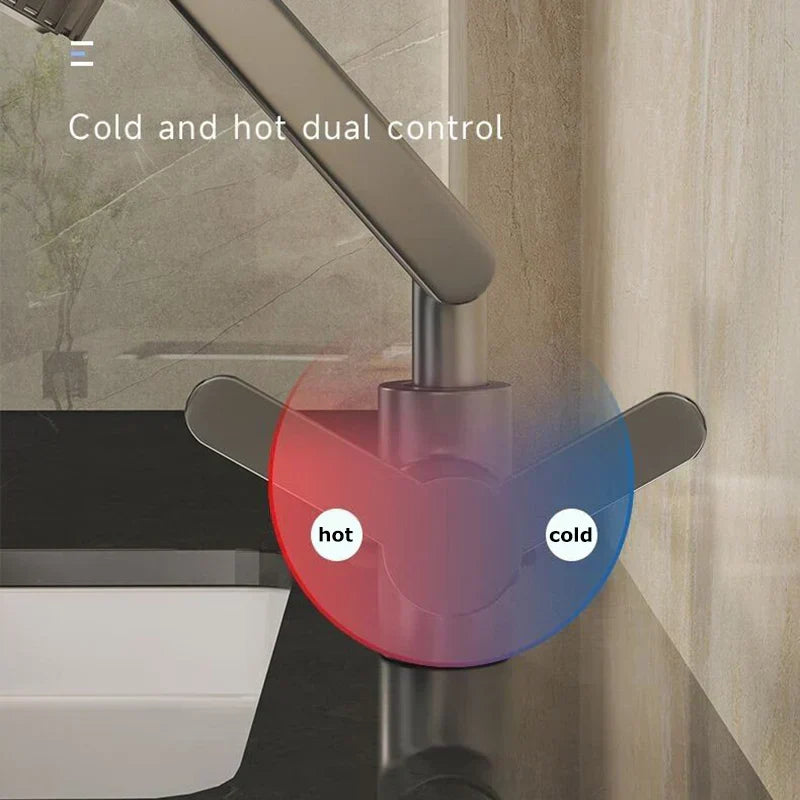 360-Degree Universal Washbasin Faucet in AquaFlex Design