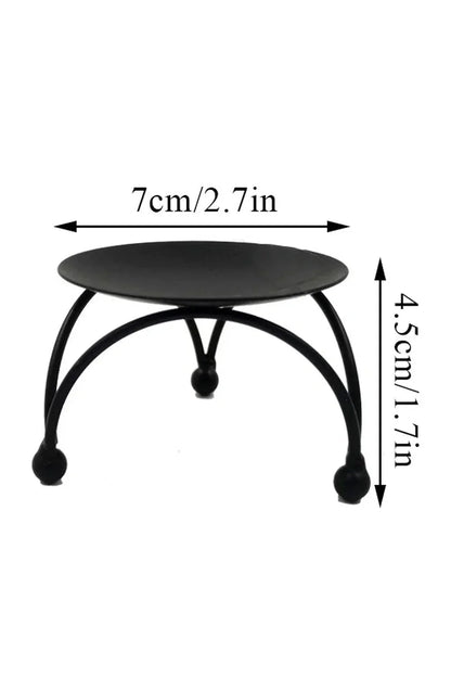 Elegant Metal Column Plate Stand for Display