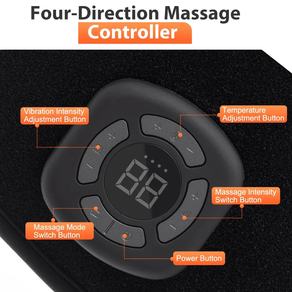 Rechargeable Foot and Ankle Wrap – Air Compression Massager with Heat, 3 Modes, 5 Intensities & Vibration Option