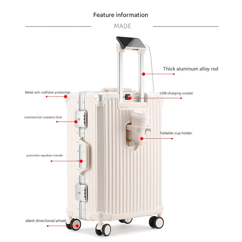 Tallinn Lightweight Hard Shell Luggage – Durable Aluminium Frame, TSA Approved