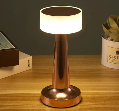 Wireless LED Table Lamp with Touch Dimming Feature | Retro Style