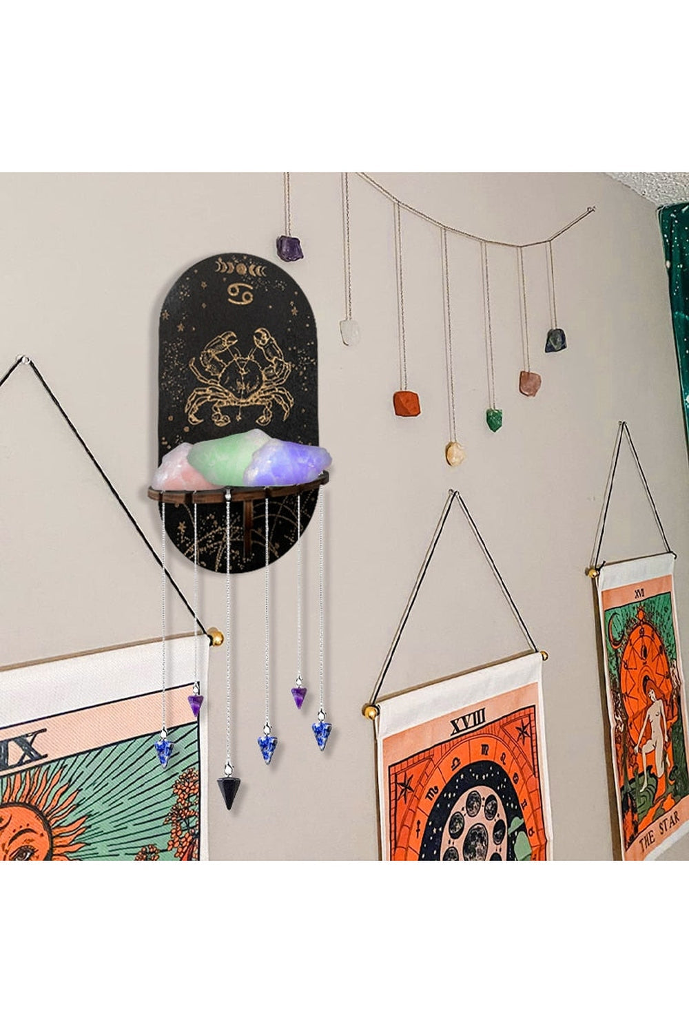 Hanging Black Shelf Unit for Wall Storage