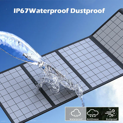 Foldable Solar Panel 300W for Outdoor Use – USB & DC Outputs