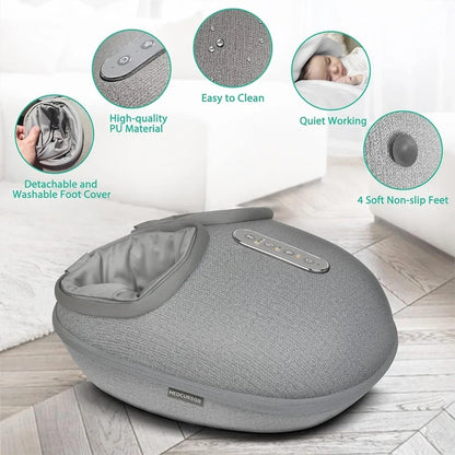 Heated Foot Massager with Shiatsu Kneading and Auto Timer