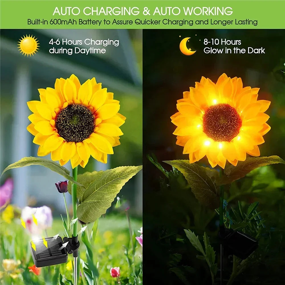 Outdoor Solar Sunflower Lights – GardenGlow [Last Day Discount]