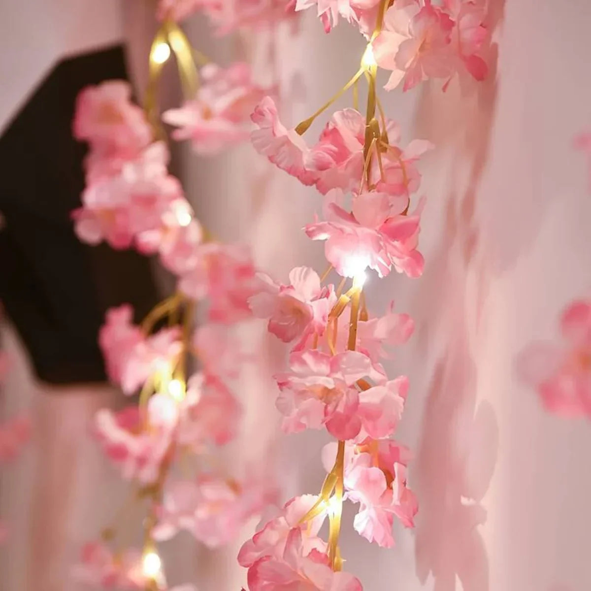 Cherry Blossom LED String Lights | 20 Bulbs | Romantic Bedroom & Party Decor