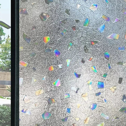 Window Film with 3D Stained Glass Design