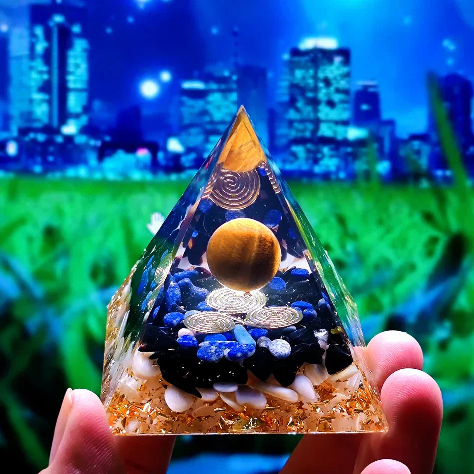 Amethyst Pendulum Orgonite Pyramid – Energy, Protection, Decoration