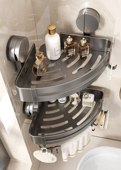 Suction Cup Bath Shelf for Drilling-Free Installation – AquaGrip Style