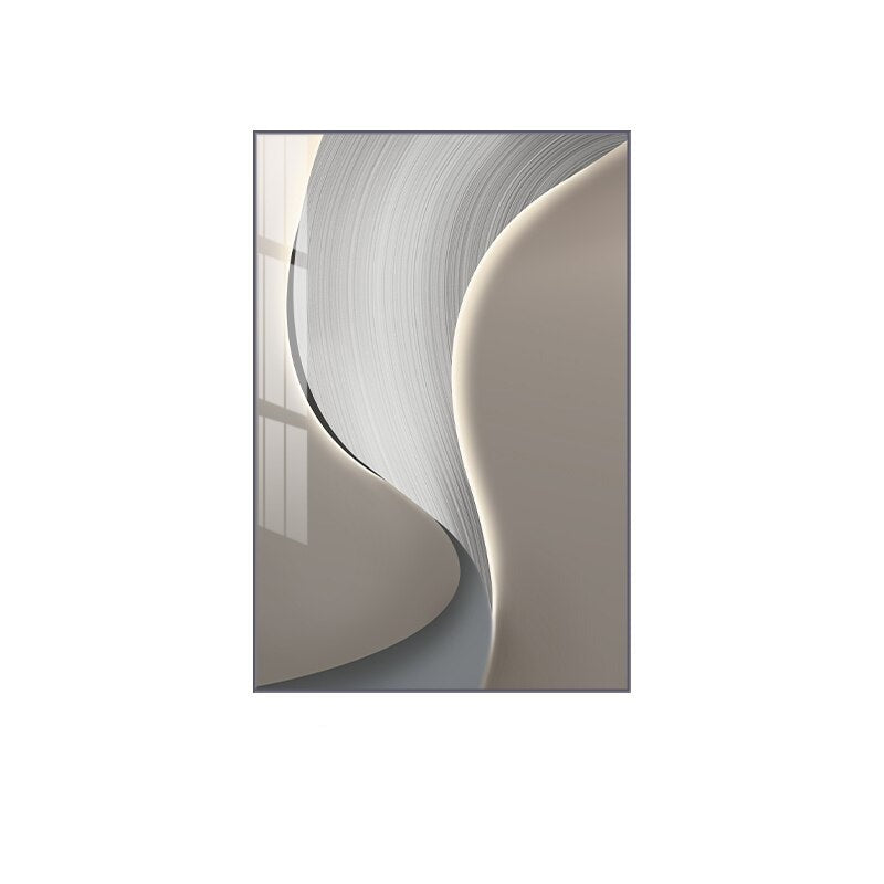 Urban Chic Gray and Beige Canvas Art for Modern Spaces