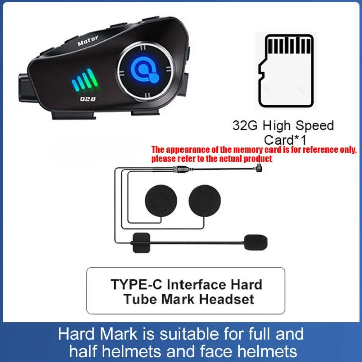 Bluetooth Helmet Camera for Motorcycles – 1080P HD Waterproof