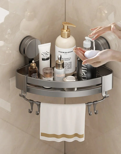 Suction Cup Bath Shelf for Drilling-Free Installation – AquaGrip Style