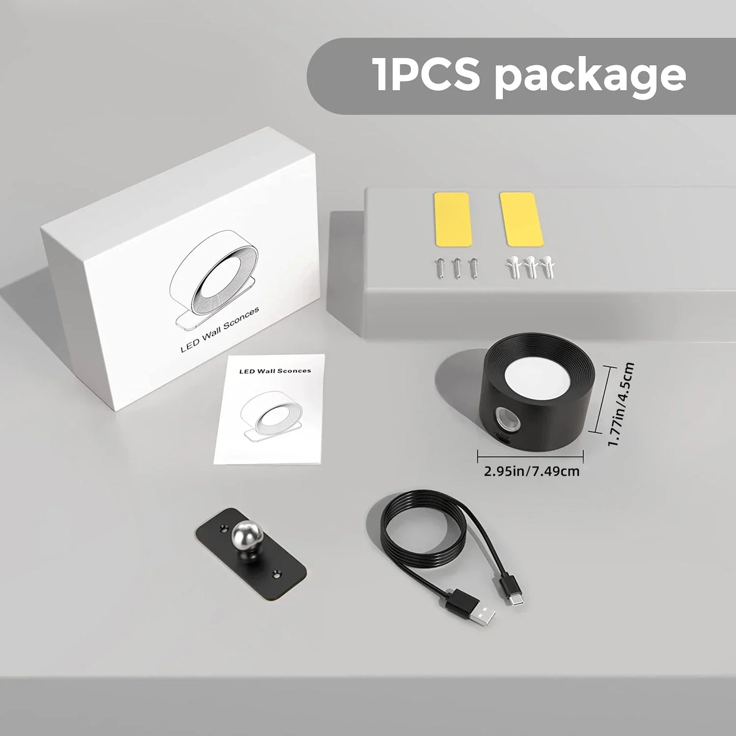Touch Control Adjustable LED Wall Light Sconce