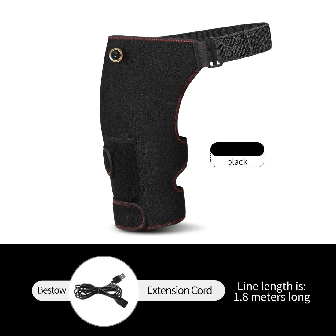 Cordless Hip Support Brace – Heat and Vibration Massager for Comfort