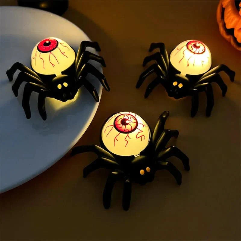 LED Skull and Spider Lamp for Halloween – Creepy Home Decoration