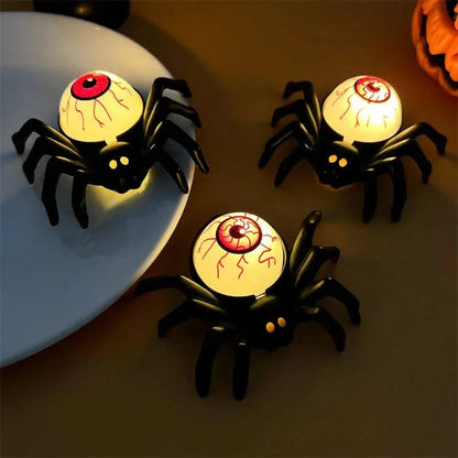 LED Skull and Spider Lamp for Halloween – Creepy Home Decoration