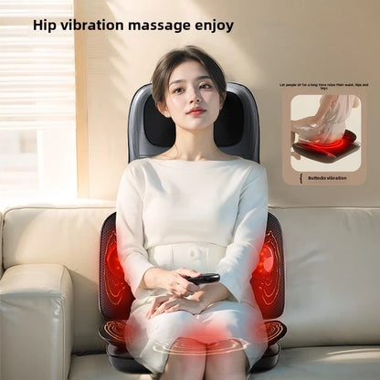 Heat-Enhanced Massage Cushion – Full Body Vibration for Office & Car