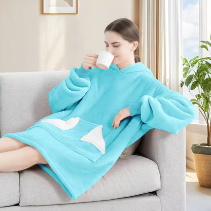 CozyWear Blanket Hoodie – Plush Oversized Fleece Sweatshirt