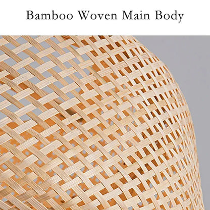 Handcrafted Bamboo Pendant Light - 30cm Modern Design for Rustic Style