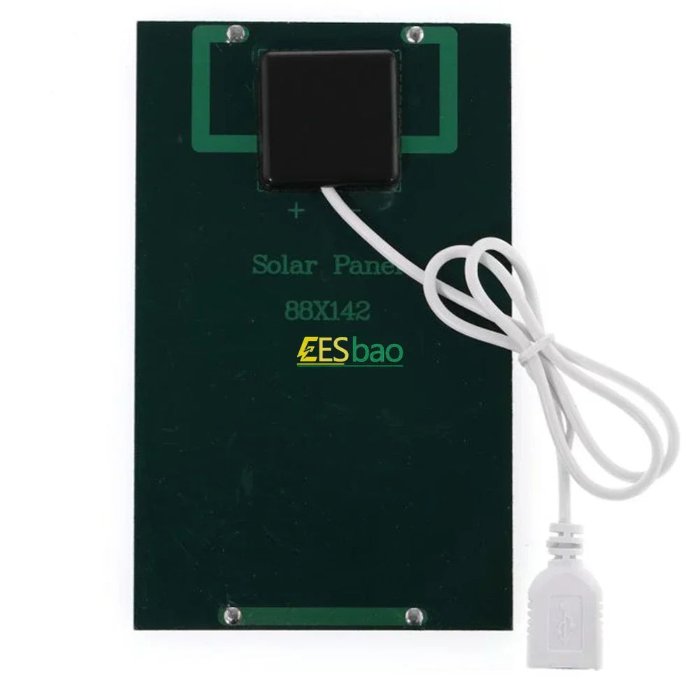 Compact Solar Panel - USB 5V, Weatherproof, Lightweight for Outdoor, Travel & Emergencies