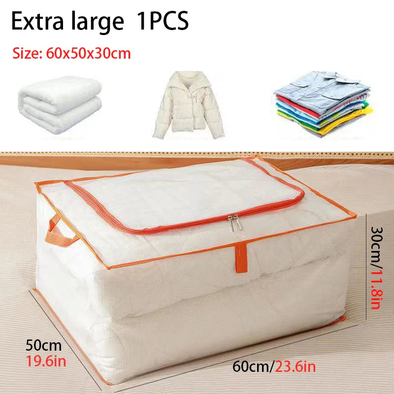 Storage Bag for Bedding - Foldable with Dust and Moisture Protection - Large Capacity