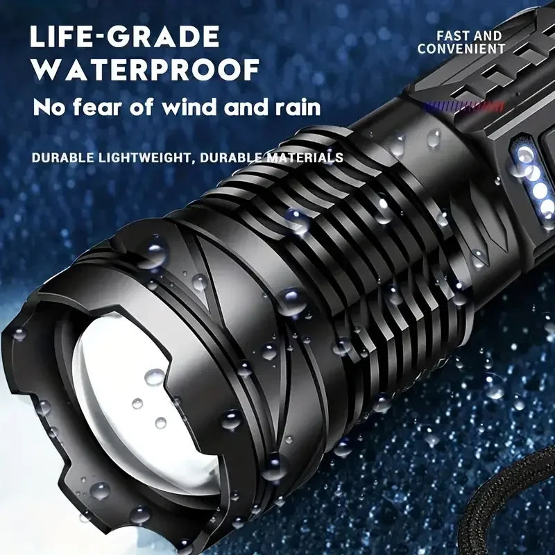 Ultra Bright Tactical LED Flashlight with Rechargeable Power Bank