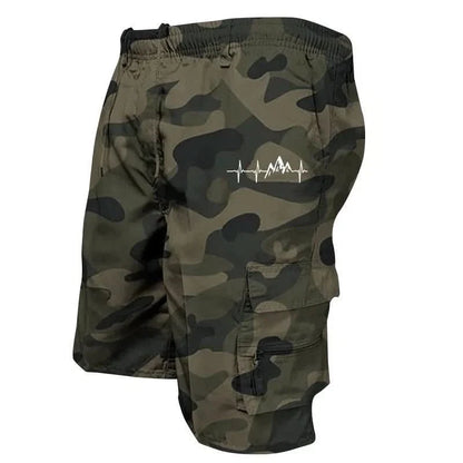 Men's Cargo Shorts with Loose Fit for Comfortable Warm Weather