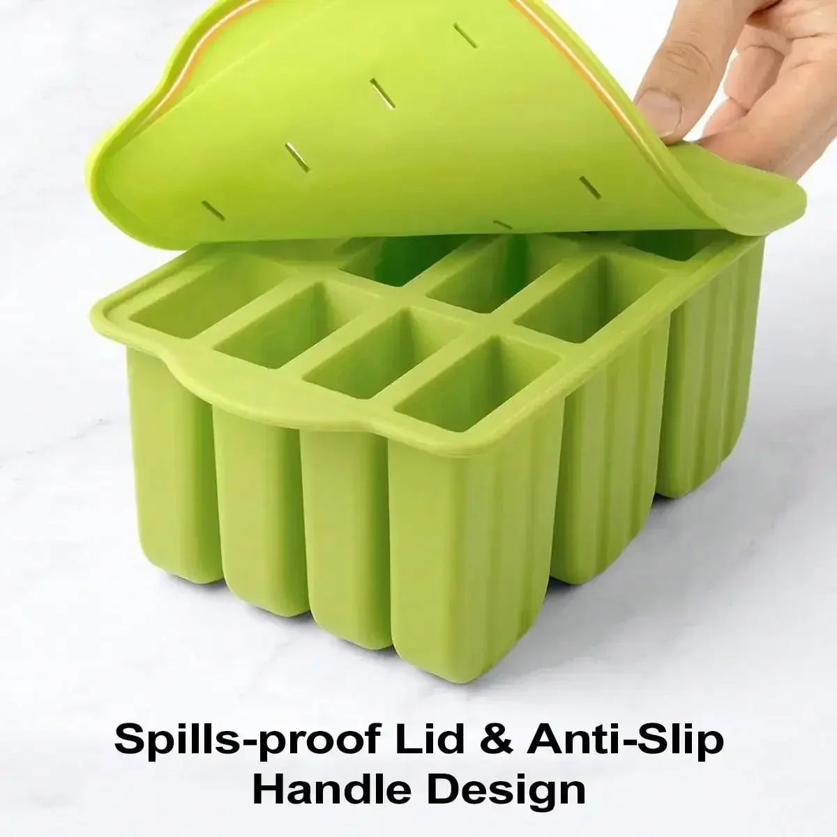 Silicone Ice Mold Set - BPA-Free & Reusable with Wooden Sticks for DIY Ice