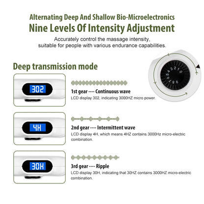 Rechargeable Massage Pen with 9 Intensity Settings, Audio Alert, 2 Probes