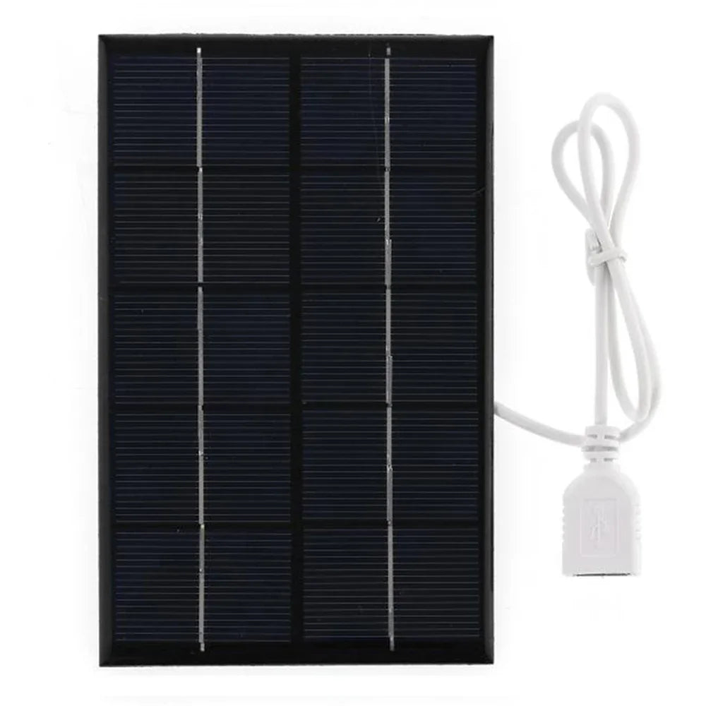 Compact Solar Panel - USB 5V, Weatherproof, Lightweight for Outdoor, Travel & Emergencies