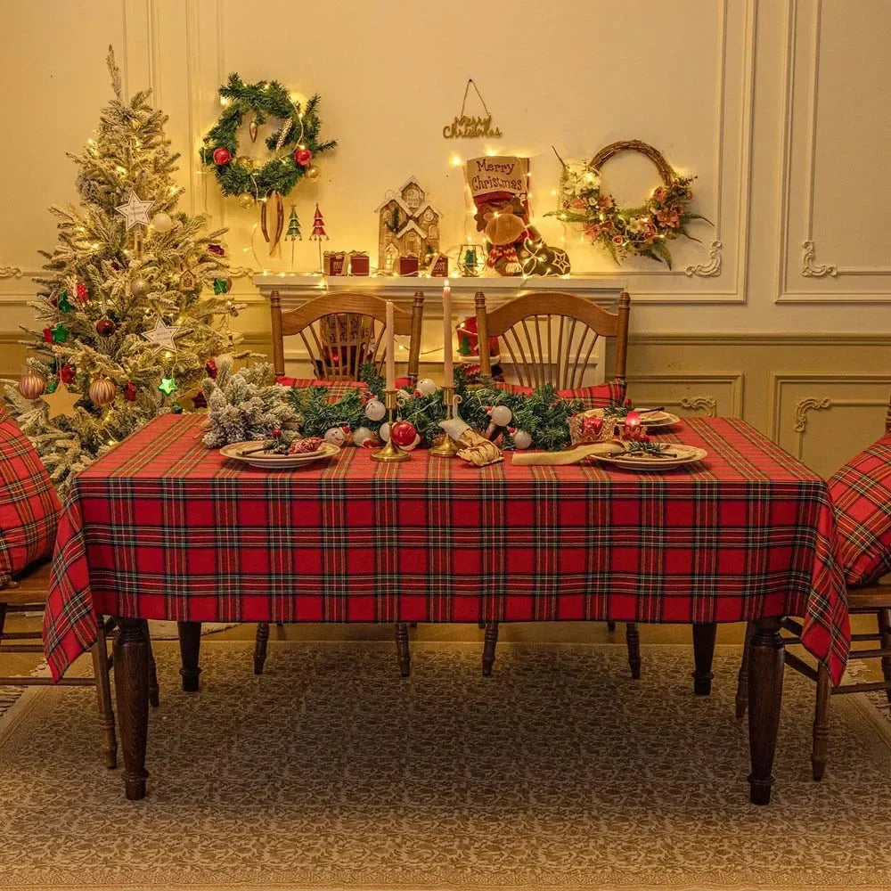 Christmas Checkered Tablecloth – Last Day Discount