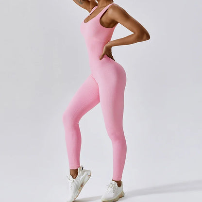 Women's Seamless Yoga Bodysuit | Quick-Dry One Piece Workout Suit