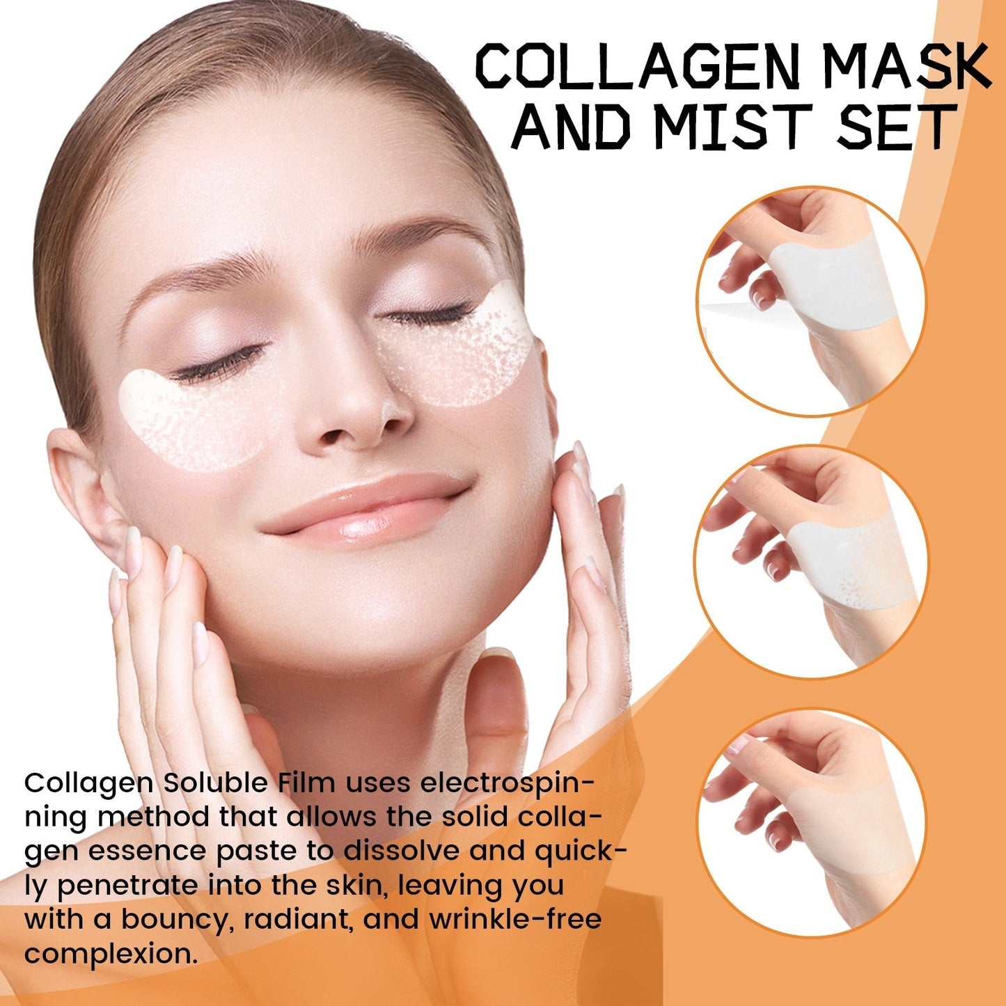 10 Pack Collagen Film Face Masks