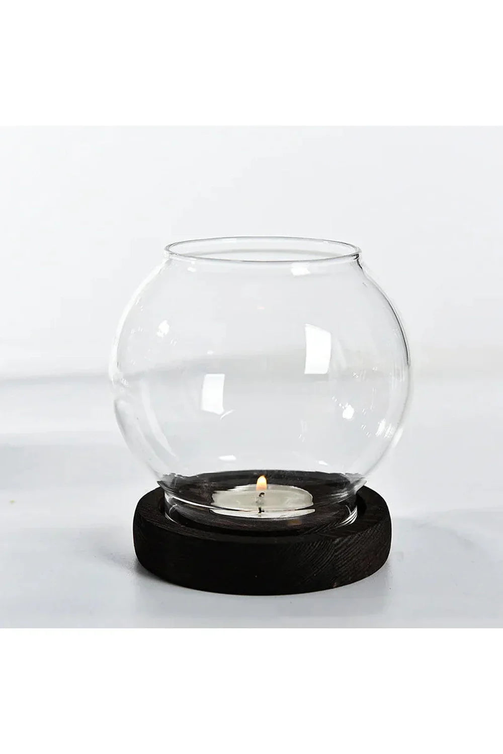 Sturdy Glass Candle Holder for Outdoor Use