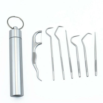 Stainless Steel Toothpick Set of 7 Pieces