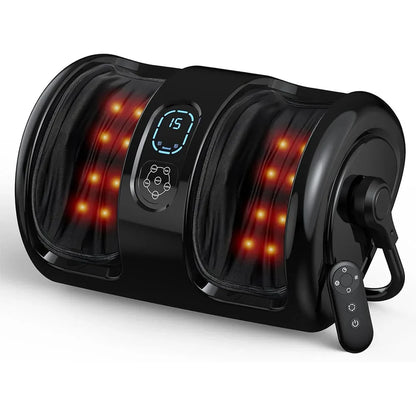 Shiatsu Leg and Foot Massager with Heat – Kneading, Vibration, and Washable Covers