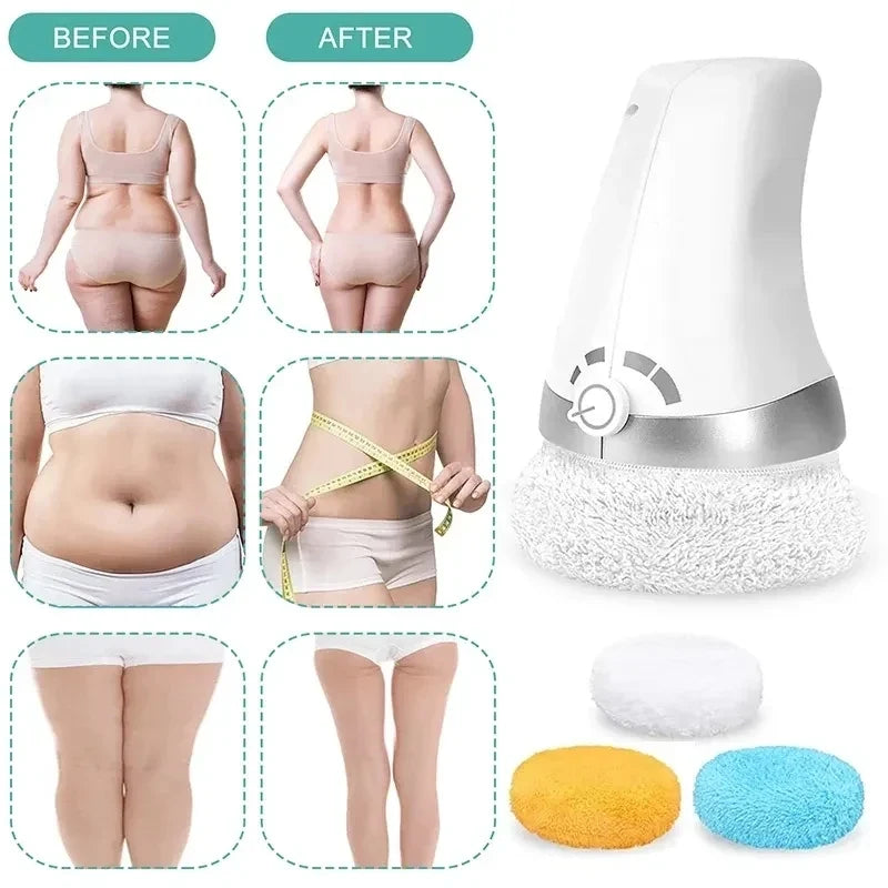 Body Massager with Electric Rolling Feature | Washable Cloth Cover, Ergonomic Handle, Soft Sponge Pad
