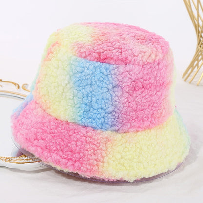 Soft Plush Winter Hat – Warm Unisex Bucket Cap for Cold Days