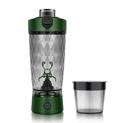 Self-Cleaning Electric Shaker Bottle with Built-in Powder Storage, USB-C