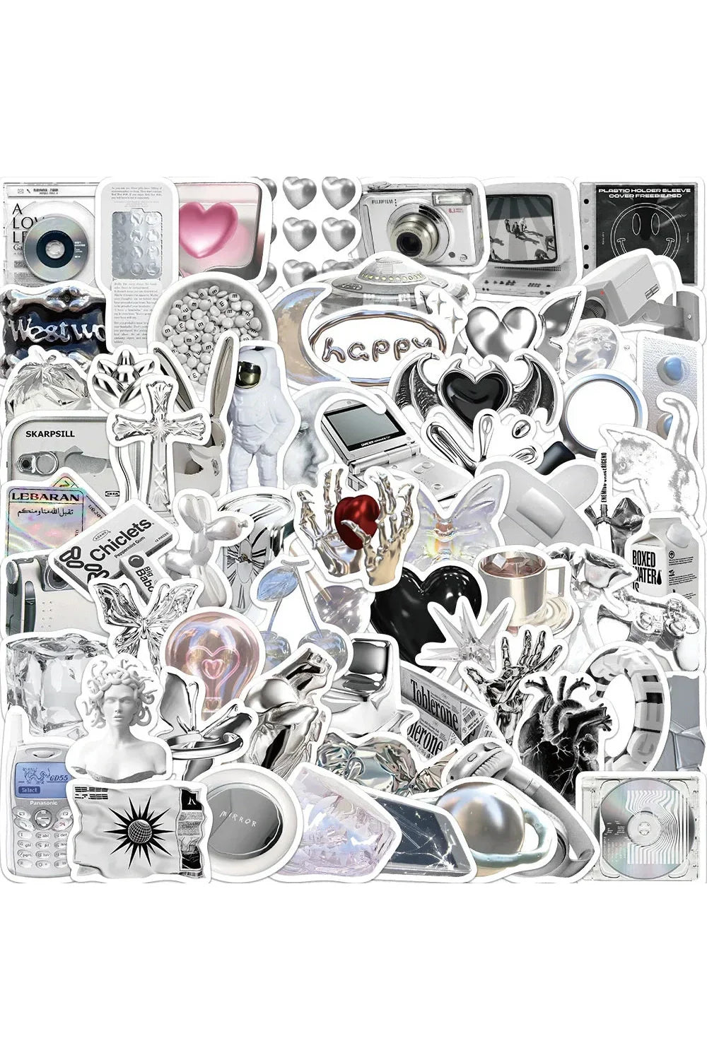 Monochrome Sticker in Black and White