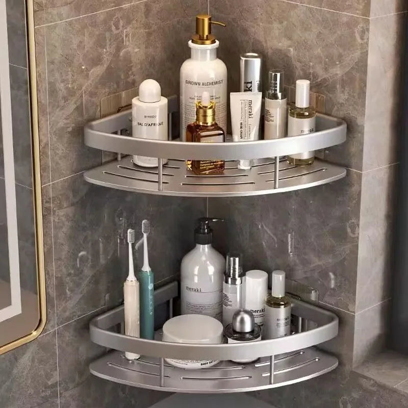 Corner Shower Shelf without Drilling – Rustproof & Space-Saving for Shampoo, Soap & Bath Accessories