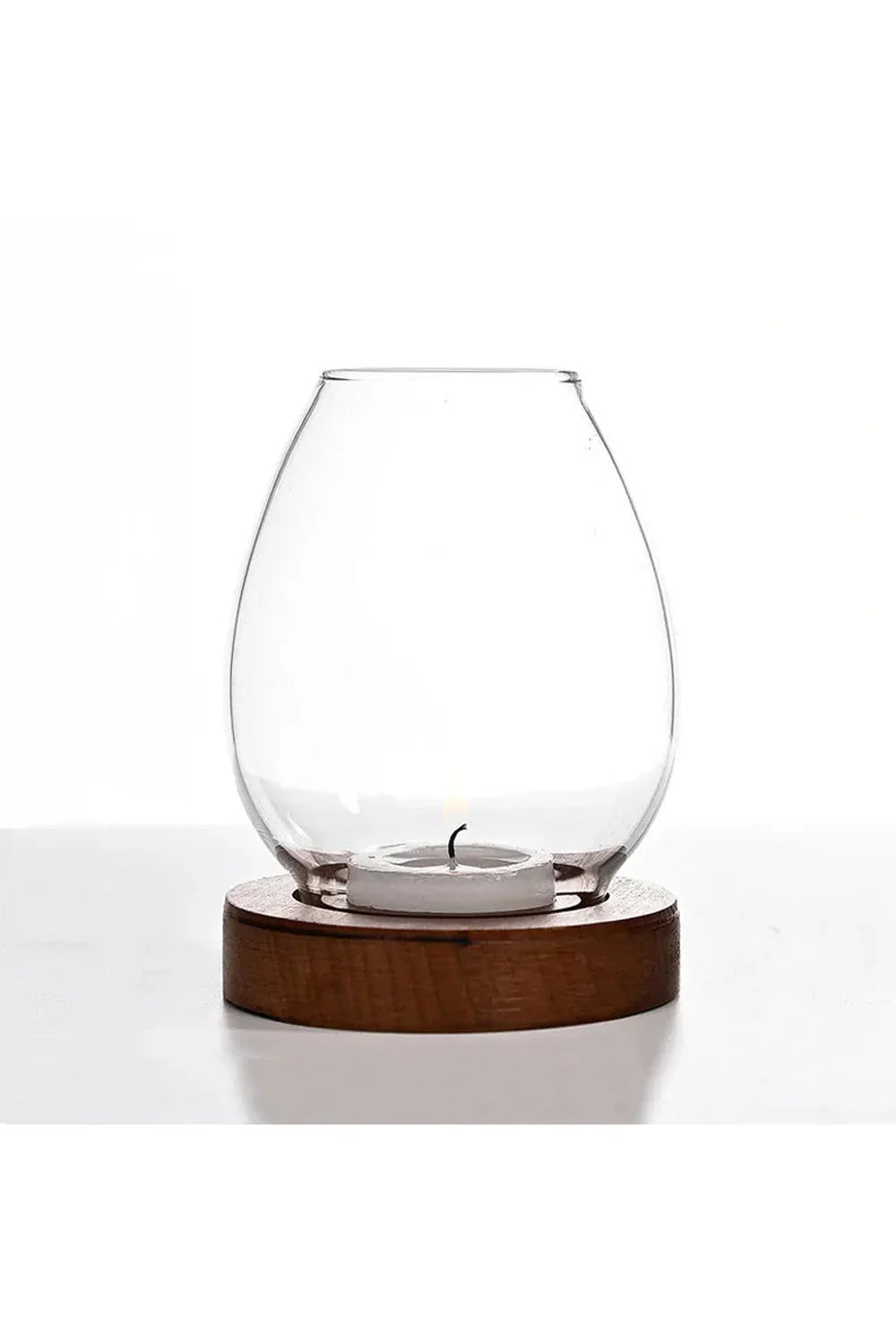 Sturdy Glass Candle Holder for Outdoor Use