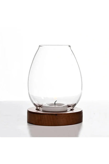Sturdy Glass Candle Holder for Outdoor Use